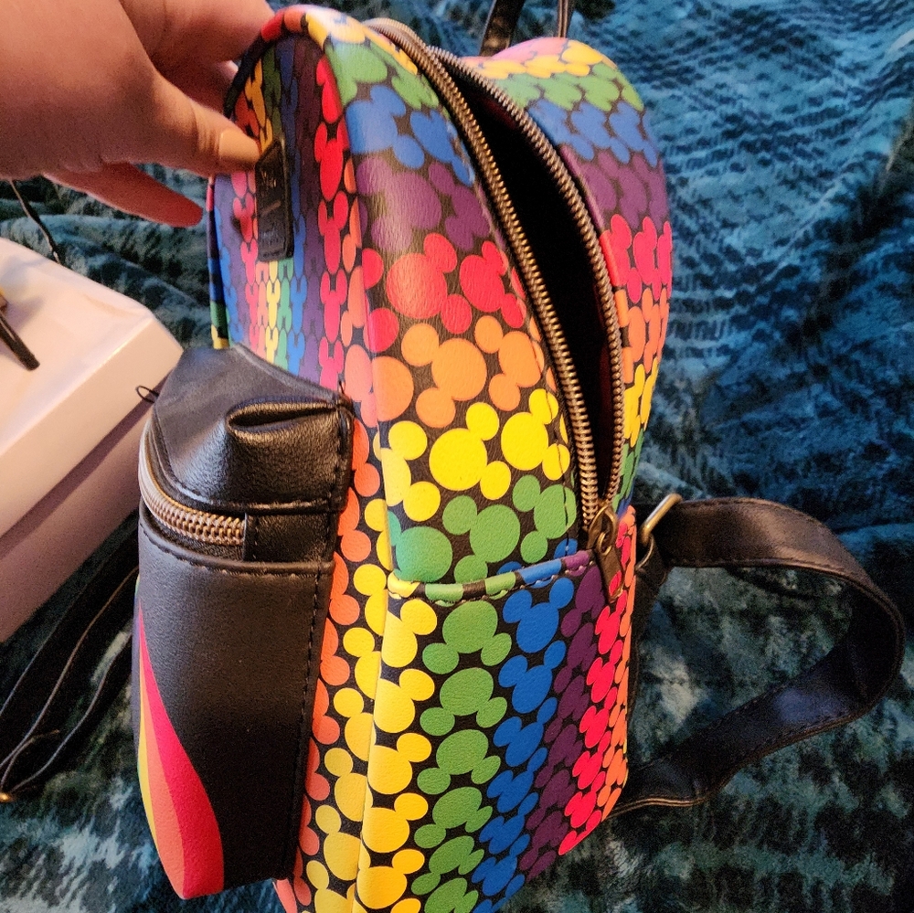 Loungefly Rainbow Backpack Purse - image 1